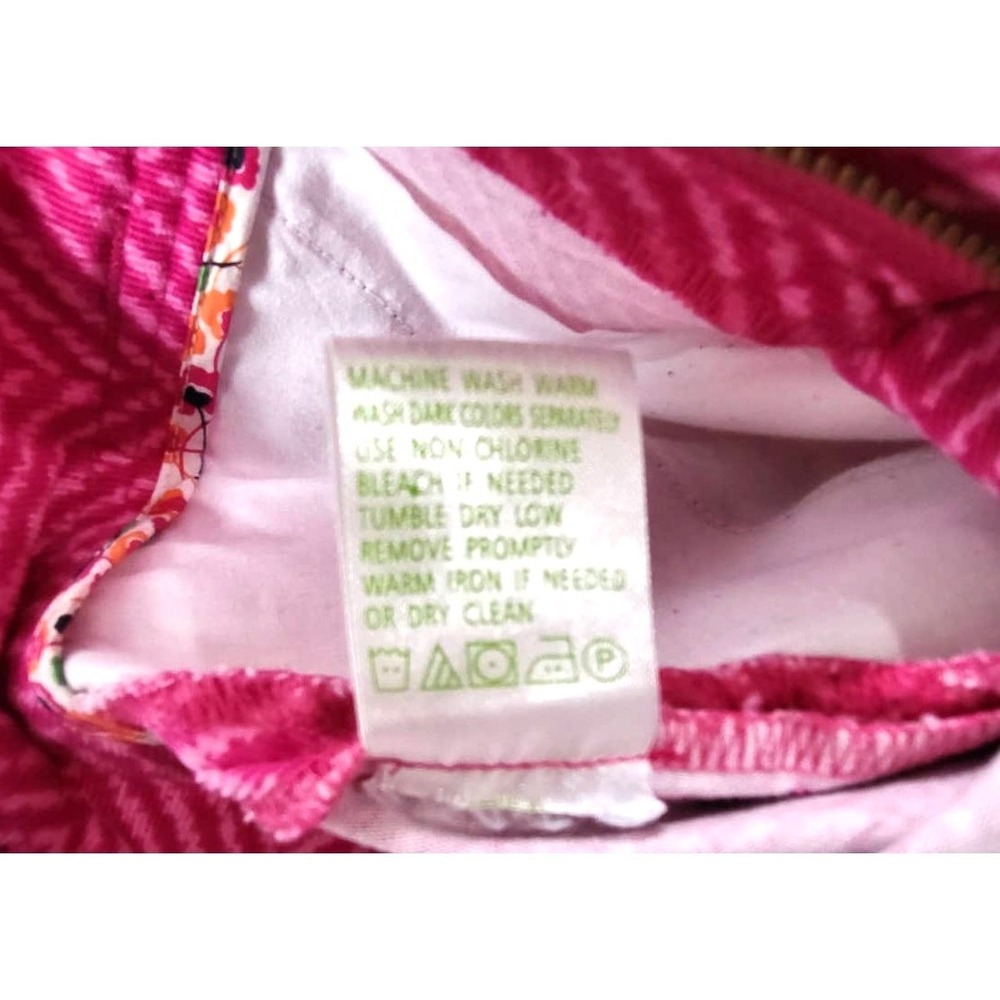 Lilly Pulitzer Hot Pink Pink Chevron Corduroy Mini Skirt Barbie Core Size 0 #500 - Picture 5 of 9